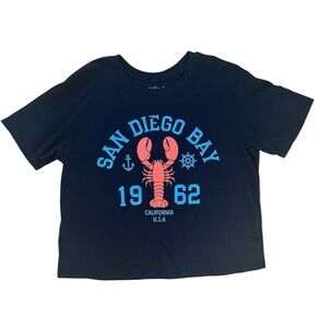 San Diego California USA NWOT Large Black short sleeve graphic T Large Lobster